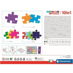 CLEMENTONI - Puzzle 10 en 1 Peppa Pig - Moins de 100 pieces - Pour enfant