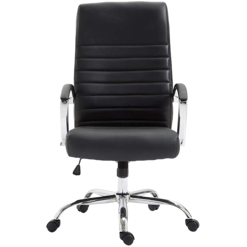 Fauteuil de bureau Valais, simili cuir noir