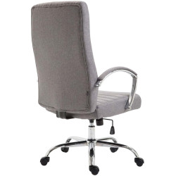 Fauteuil de bureau Valais en tissu gris