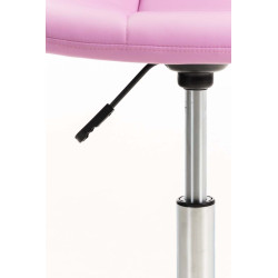 Fauteuil de bureau Emil, simili cuir rose