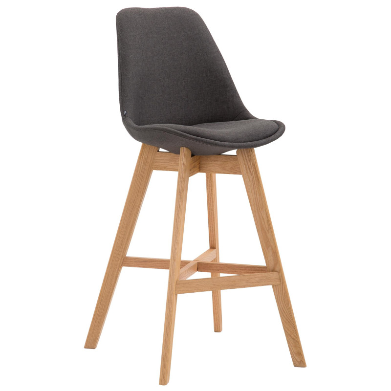 Tabouret de bar Cannes tissu Natura gris foncé