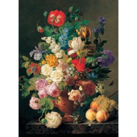 Clementoni  - Puzzle 1000 pieces Van Dael : Vase de Fleur - Collection Museum -A partir de 10 ans