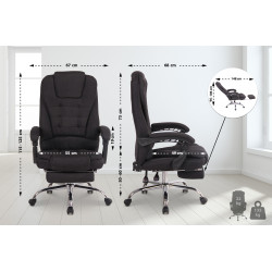 Fauteuil de bureau Oxygen tissu noir