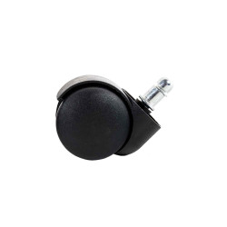 Lot de 5 roulettes de sol en plastique noir