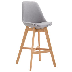 Tabouret de bar Cannes tissu Natura gris