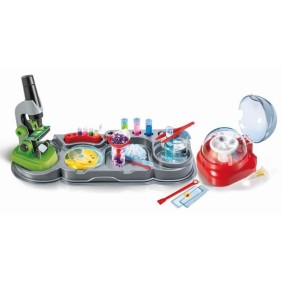 Clementoni - Science & Jeu - Super labo de sciences - Microscope, centrifugeuse, et autres accessoires - Dés 8 ans