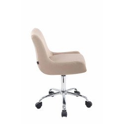 Tabouret de travail Club tissu crème