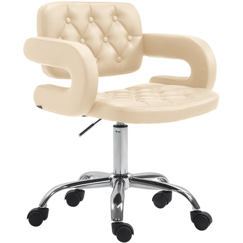 Tabouret de travail Dublin, similicuir crème