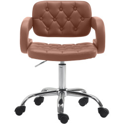 Tabouret de travail Dublin, simili cuir cognac