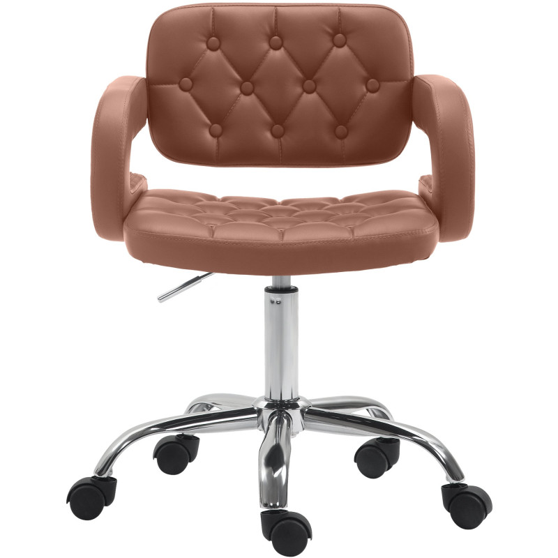 Tabouret de travail Dublin, simili cuir cognac