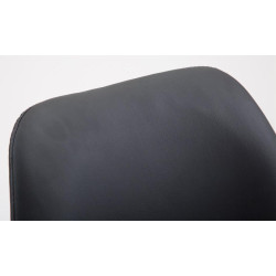 Lot de 2 tabourets de bar Cannes simili cuir Natura noir