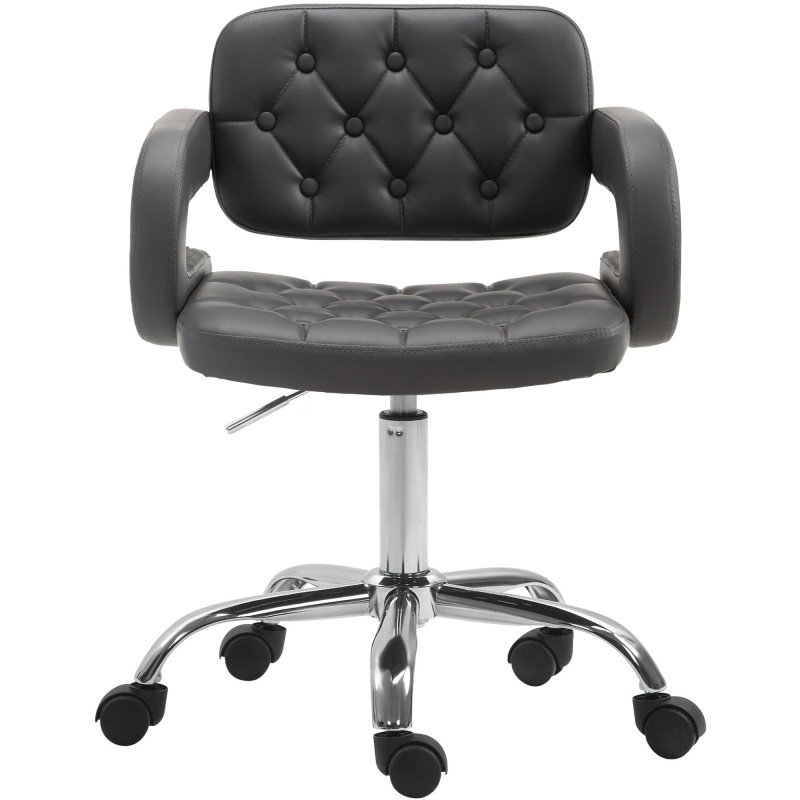 Tabouret de travail Dublin, similicuir gris