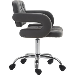 Tabouret de travail Dublin, similicuir gris