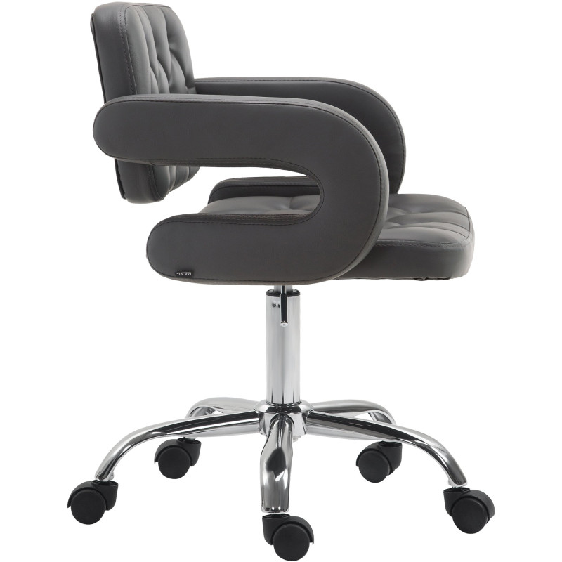 Tabouret de travail Dublin, similicuir gris