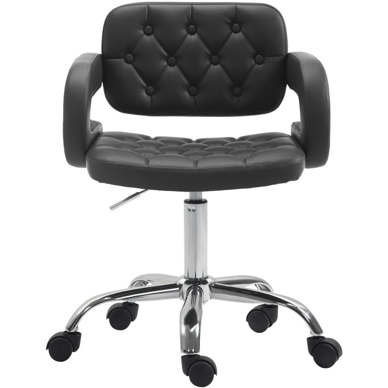 Tabouret de travail Dublin, simili cuir noir