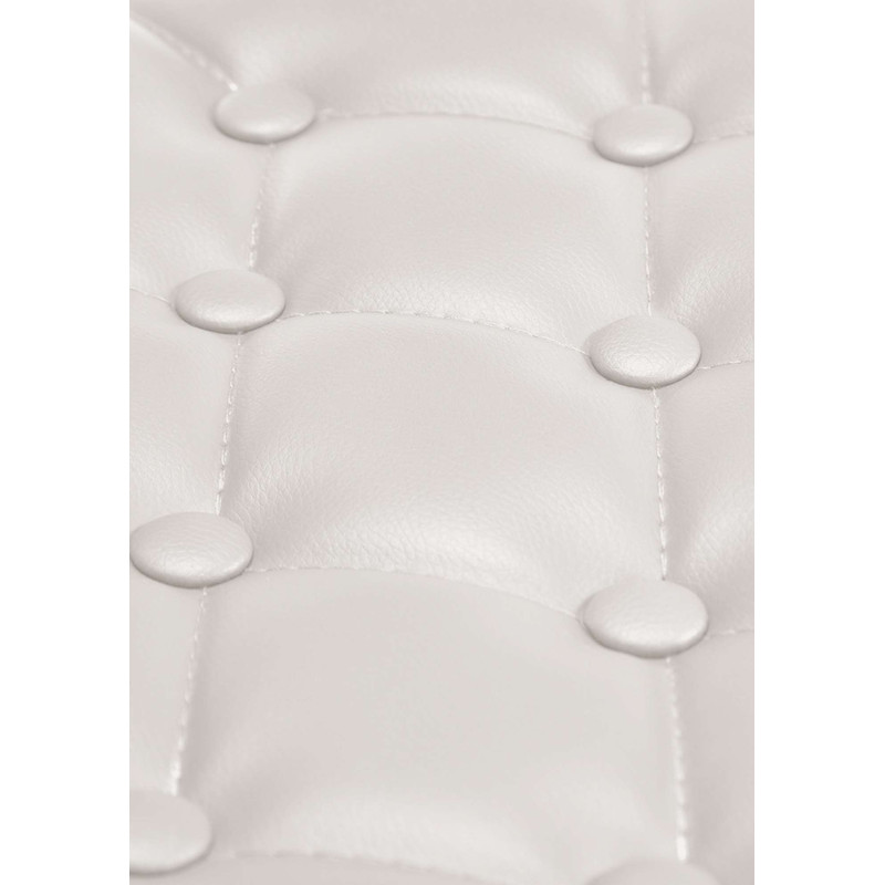 Tabouret de travail Dublin, simili cuir blanc