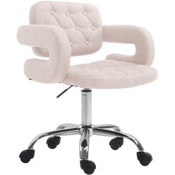 Tabouret de travail Dublin en tissu beige