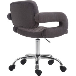 Tabouret de travail Dublin en tissu gris foncé