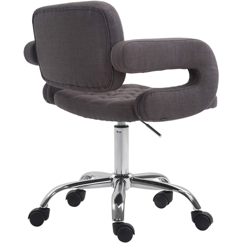 Tabouret de travail Dublin en tissu gris foncé