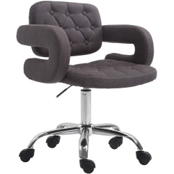 Tabouret de travail Dublin en tissu gris foncé