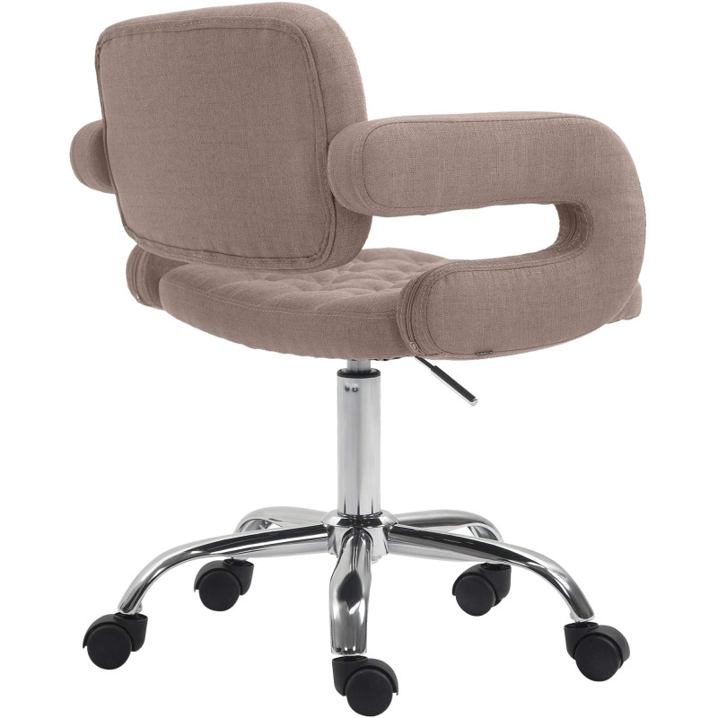 Tabouret de travail Dublin en tissu taupe