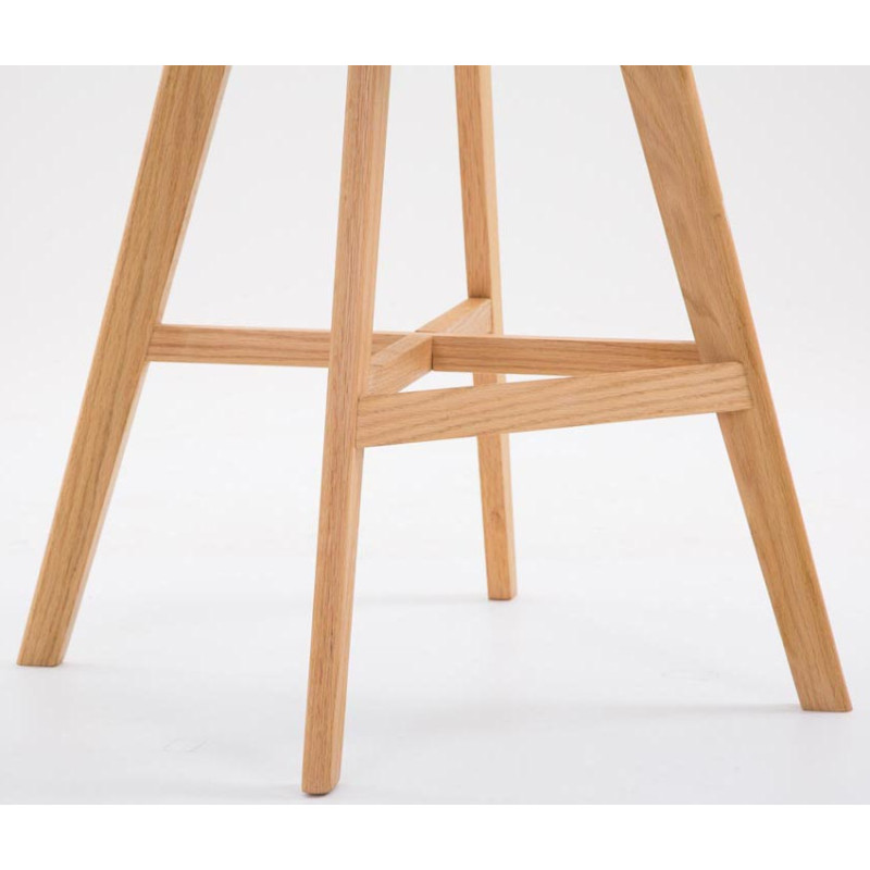 Ensemble de 2 tabourets de bar Cannes, similicuir, naturel blanc