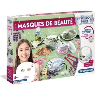 Coffret scientifique pour créer des masques de beauté naturels et doux - Clementoni - Science & Jeu