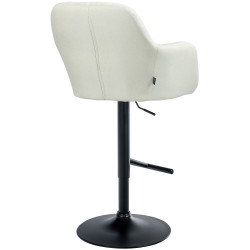 Tabouret de bar Natoma tissu crème