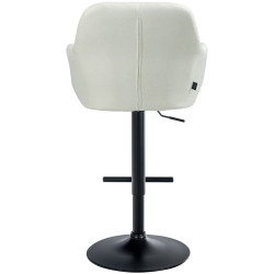 Tabouret de bar Natoma tissu crème
