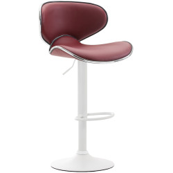 Sgabello Las Vegas V2 in similpelle bordeauxrot,bianco