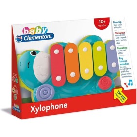 BabyClementoni - Xylodino - Xylophone - Jouet Musical Dinosaure - 5 Lames Colorées