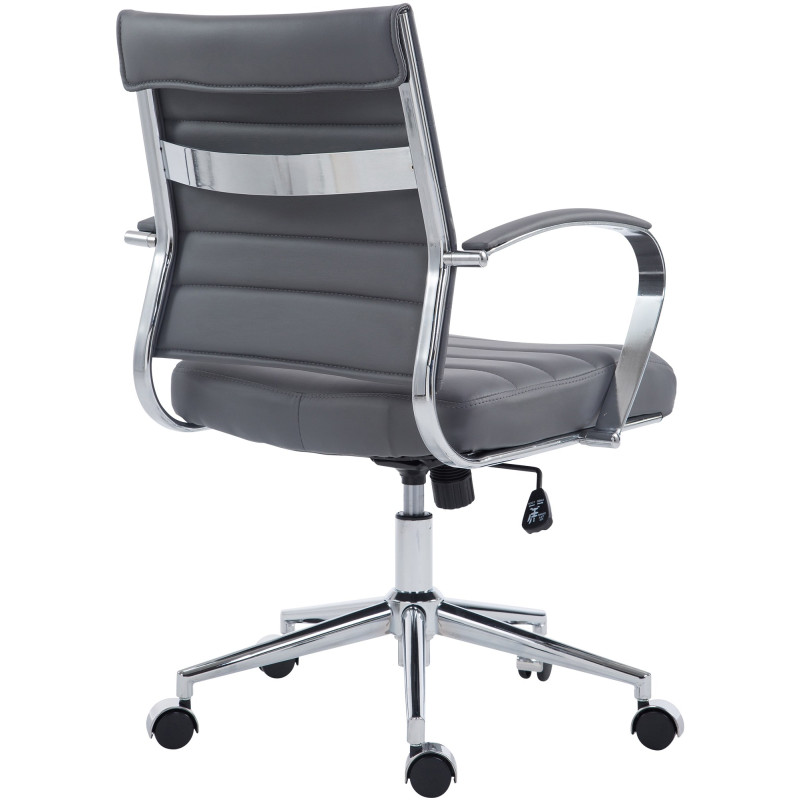 Fauteuil de bureau Oakland, similicuir gris