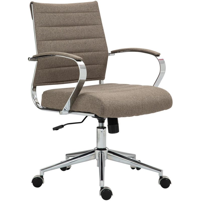 Fauteuil de bureau Oakland tissu taupe