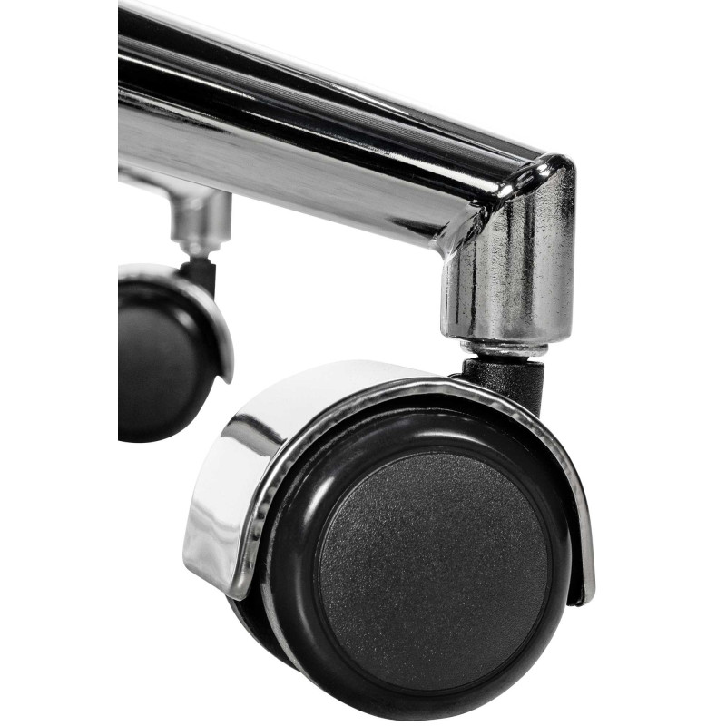 Fauteuil de bureau Cleveland, cuir véritable, noir