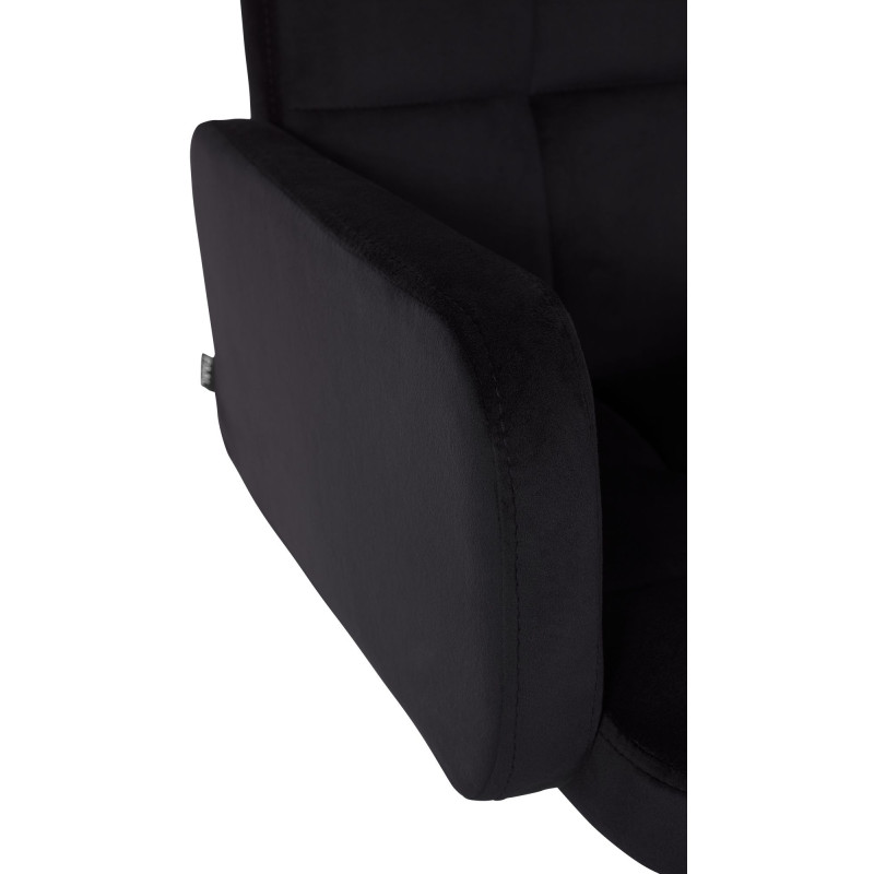 Tabouret de bar Los Angeles velours noir