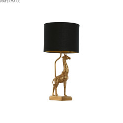 Lampe de bureau Home ESPRIT Noir Doré 20 x 20 x 53 cm