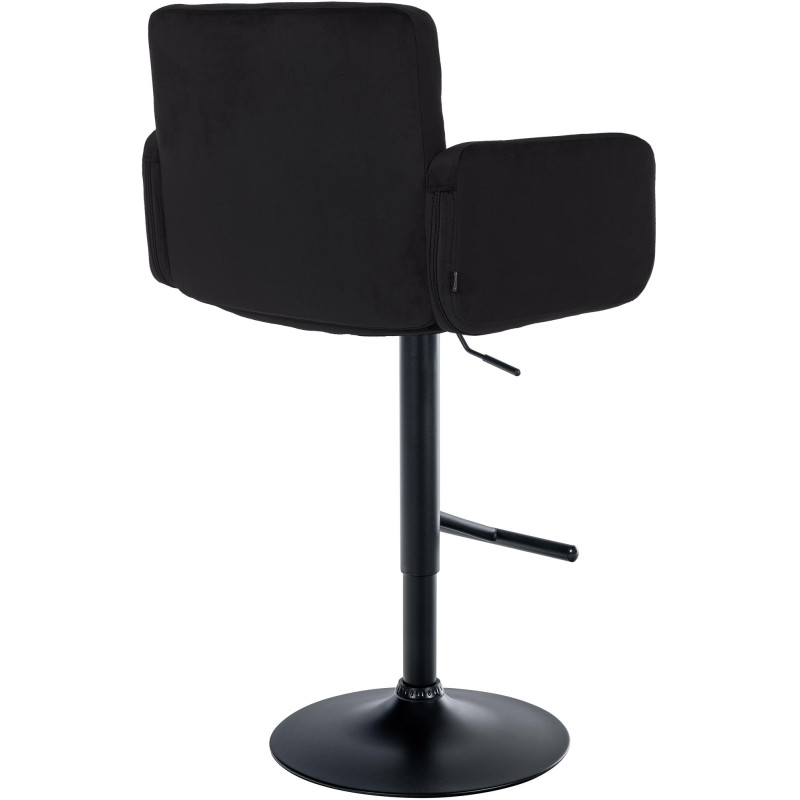 Tabouret de bar Los Angeles velours noir