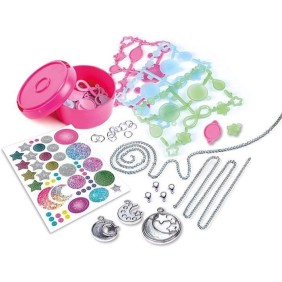 Coffret création de bracelets et colliers illuminés - Crazy Chic - Clementoni - Multicolore