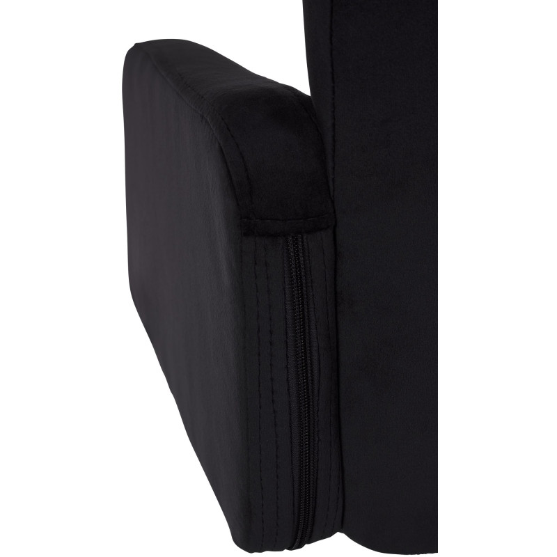 Tabouret de bar Los Angeles velours chrome noir