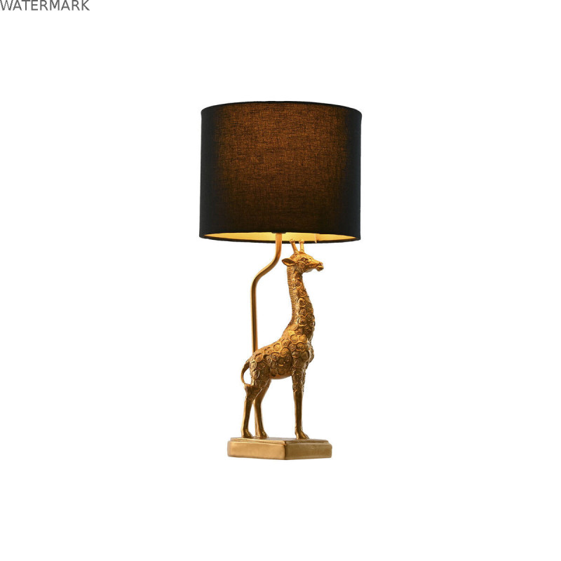 Lampe de bureau Home ESPRIT Noir Doré 20 x 20 x 53 cm