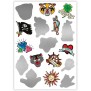 Coffret de 17 tatouages temporaires mysteres Crazy Chic de Clementoni