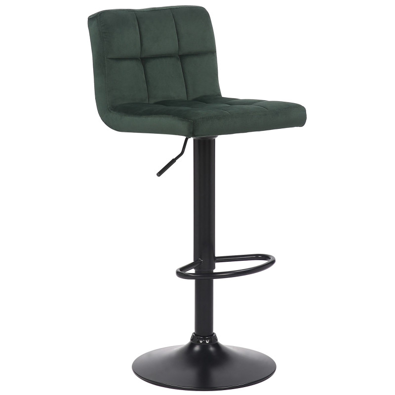Tabouret de bar en velours Feni vert