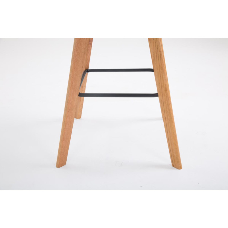 Tabouret de bar Metz en similicuir Natura blanc