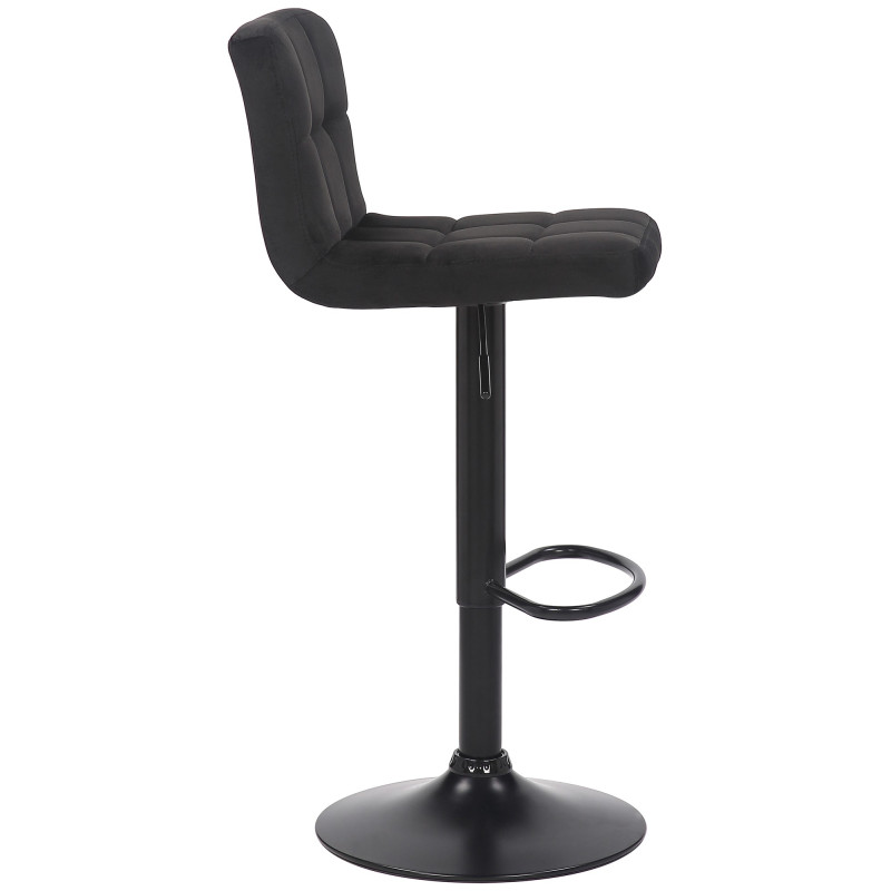 Tabouret de bar en velours Feni noir