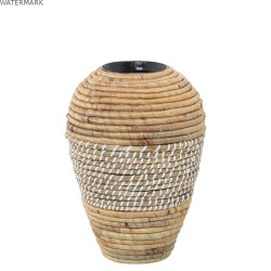 Vase Alexandra House Living Herbe de mer 21 x 21 x 30 cm