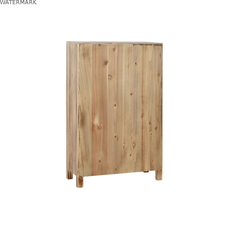 Caisson à Tiroirs Home ESPRIT Noir Naturel Sapin Bois MDF Oriental 63 x 27 x 101 cm