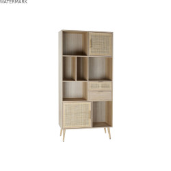 Étagère Home ESPRIT Naturel Bois de paulownia Bois MDF 90 x 37 x 189 cm