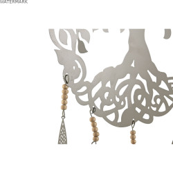 Décoration Suspendue Home ESPRIT Bleu Blanc Gris Rose Fer Arbre 33 x 1 x 77 cm (4 Unités)