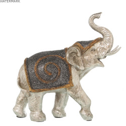 Figurine Décorative Alexandra House Living Argenté Plastique Eléphant 12 x 24 x 23 cm
