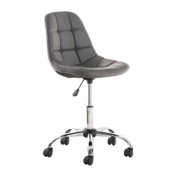 Fauteuil de bureau Emil, simili cuir gris